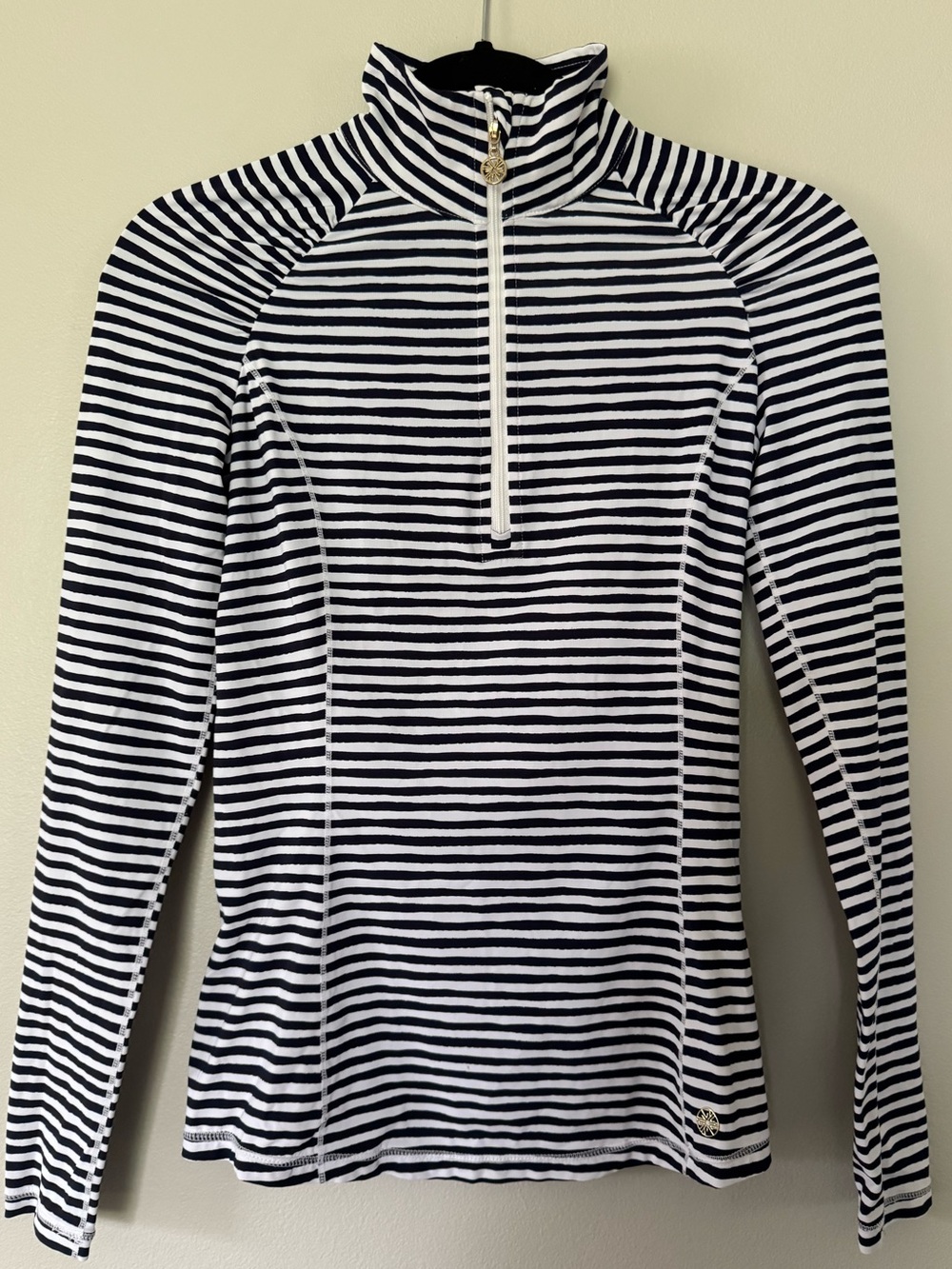 Lilly Pulitzer Justine Quarter Zip Luxletic Top XXS